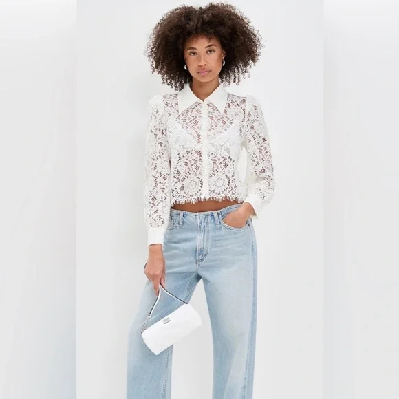 L'AGENCE
Anita Lace Button Up Blouse - Picture 2 of 9